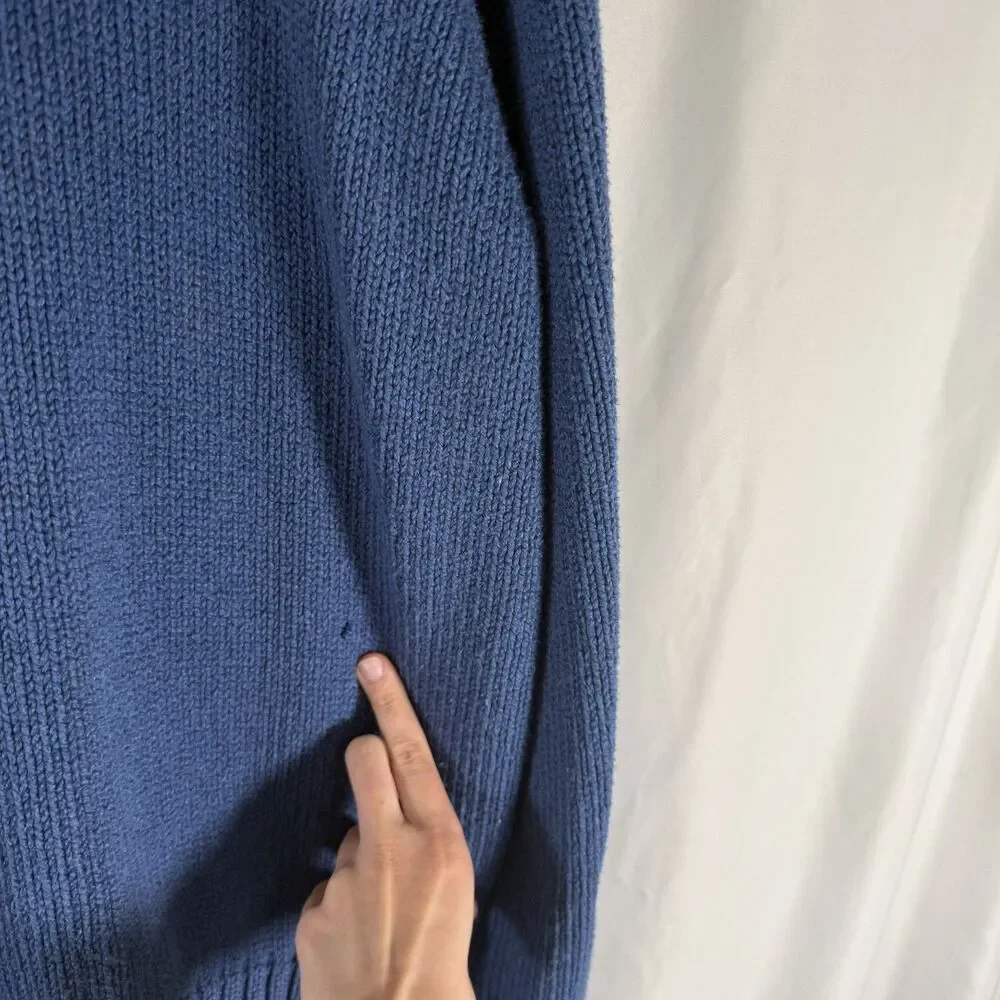 Polo Ralph Lauren 1/4 Zip Sweater Men's XXL Blue Heavy Knit Pullover Turtleneck